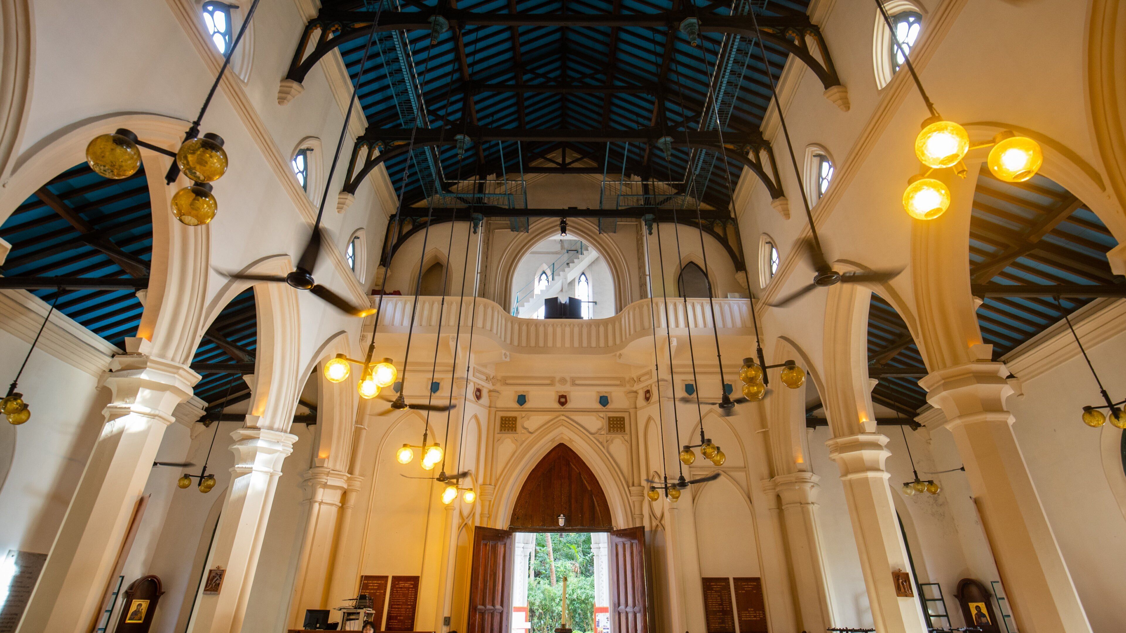 Hong Kong St. John\'s Cathedral featuring interior views, a church or cathedral and heritage elements