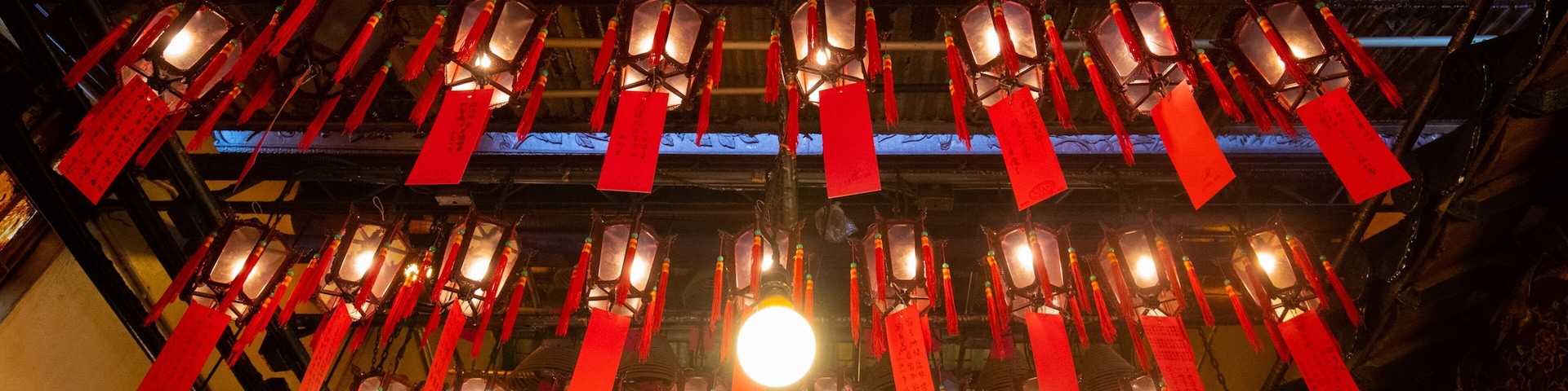 Man Mo Temple featuring heritage elements, a temple or place of worship and interior views