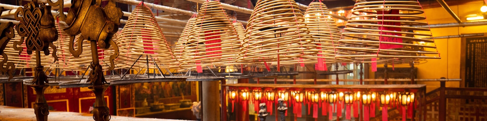 Man Mo Temple which includes interior views, heritage elements and a temple or place of worship