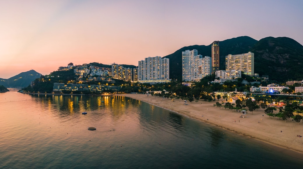 View of Repulse Bay beach in the southern part of Hong Kong Island,The Repulse Bay is one of the high end living area in Hong Kong.