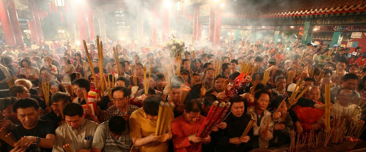 Tempel Wong Tai Sin toont religieuze elementen, interieur en een tempel of gebedshuis