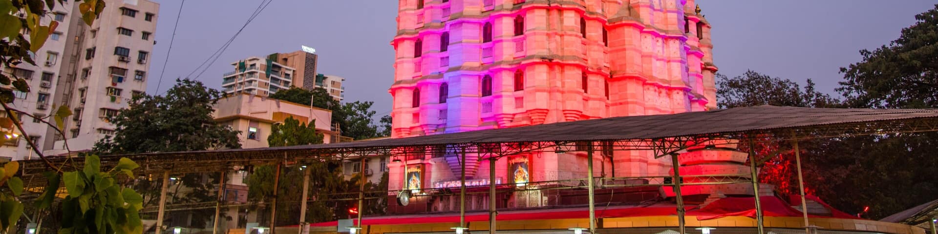 Siddhi Vinayak Temple showing night scenes and heritage elements