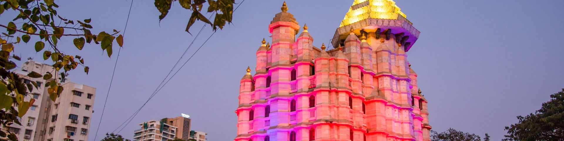 Siddhi Vinayak Temple showing night scenes and heritage elements