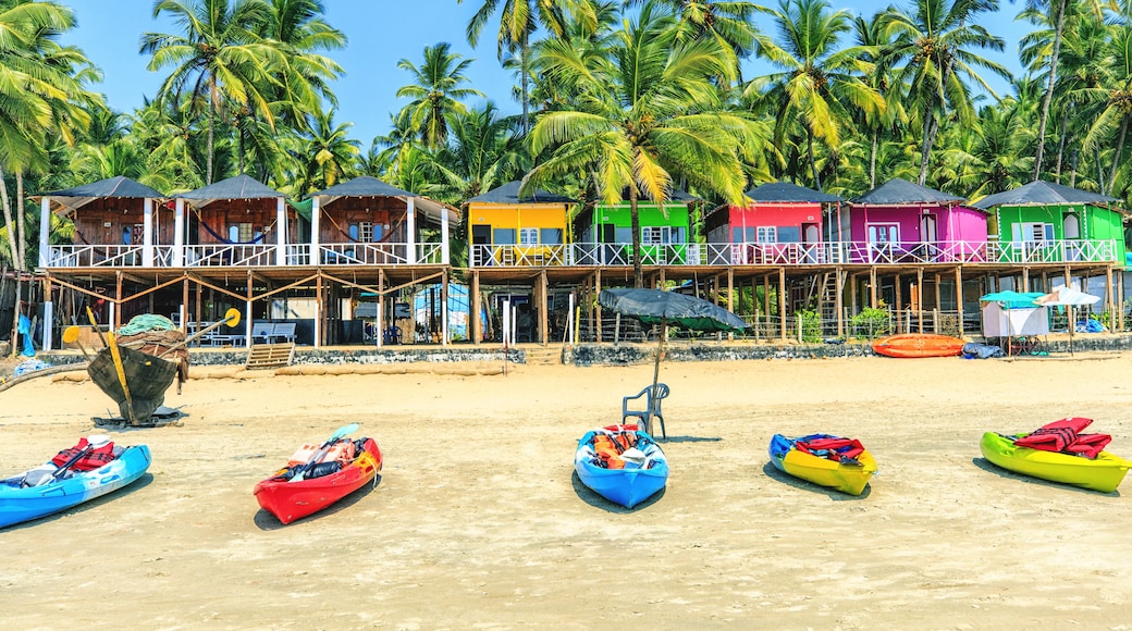 Colorful bungalows on Palolem beach, GOA, India; Shutterstock ID 761310913