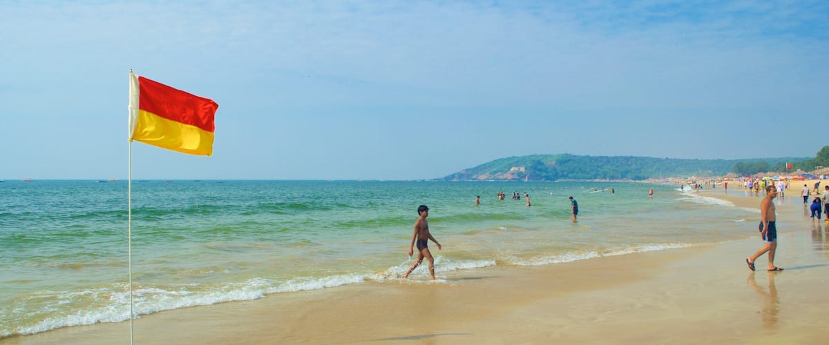 Calangute Beach showing general coastal views and a sandy beach