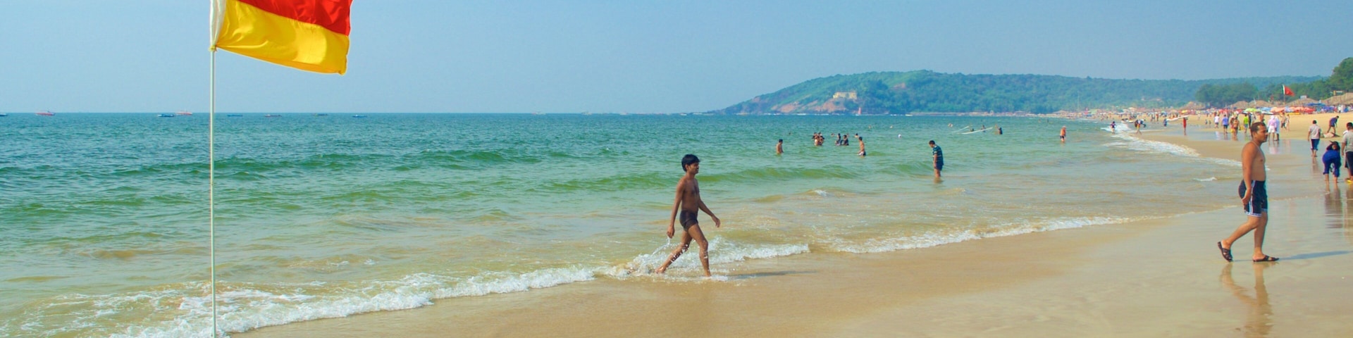 Calangute Beach showing general coastal views and a sandy beach