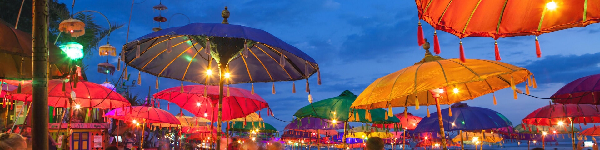 T6JGTN sunset at La Plancha, Legian Beach, Bali, Indonesia