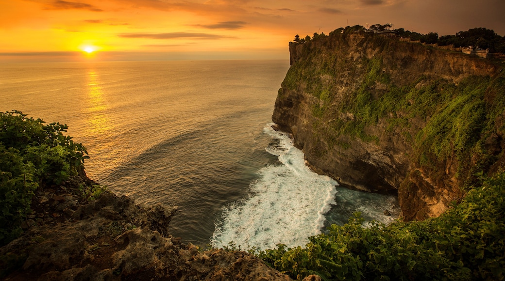 Beautiful Sunset at Uluwatu temple, Bali Indonesia