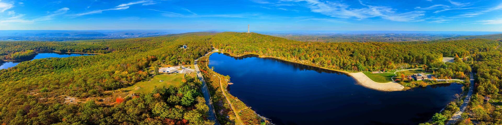 High Point State Park and Lake Marcia in Autumn