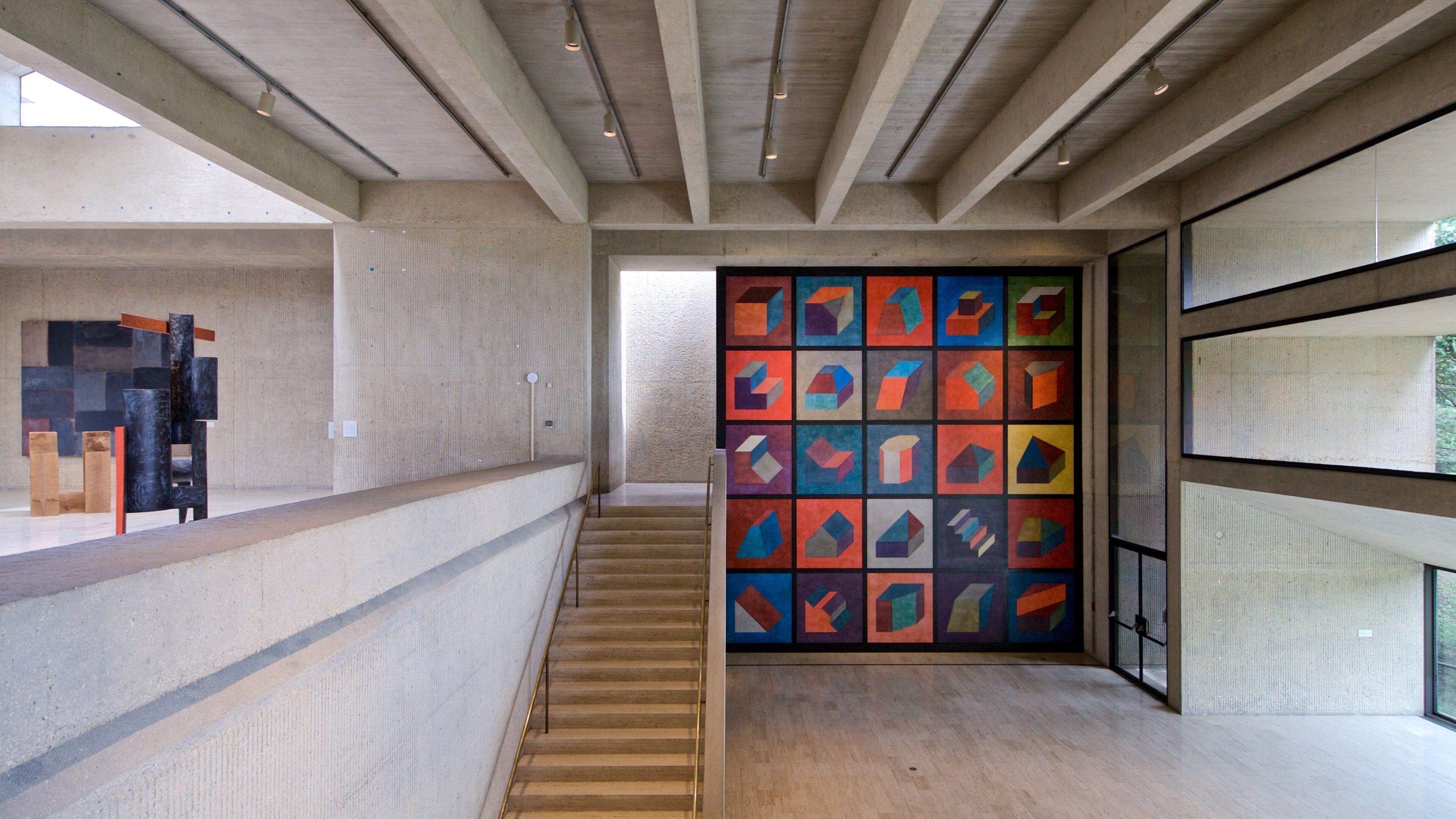 Des Moines Art Center có tính năng nghệ thuật và cảnh nội thất