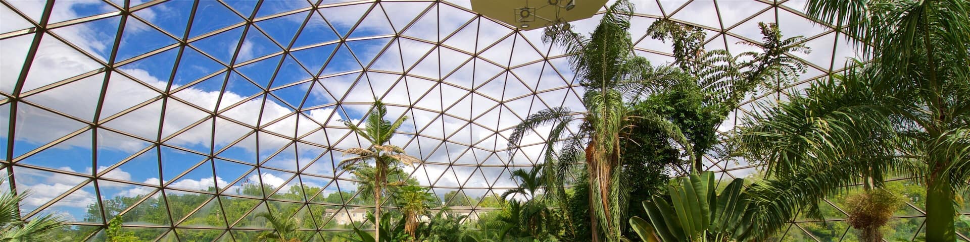 Greater Des Moines Botanical Garden featuring interior views and a garden