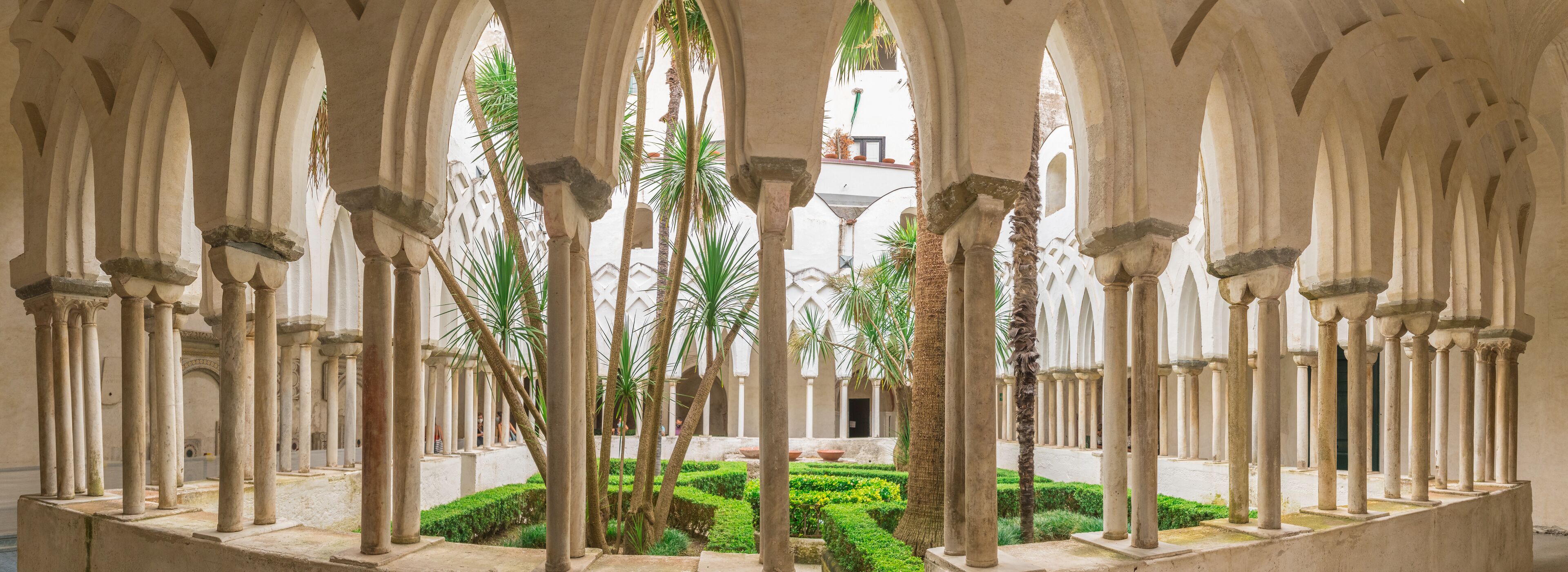 Cloister of Paradise, in the Arab-Norman style, Amalfi cathedral, Italy