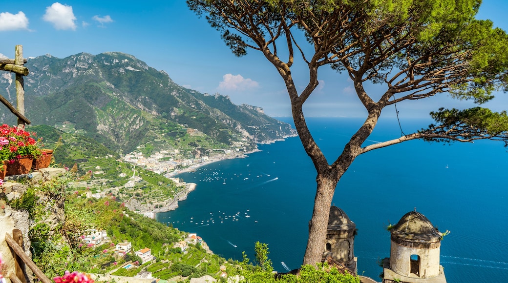 The beautiful gardens of Villa Rufolo in Ravello, Amalfi Coast in Italy