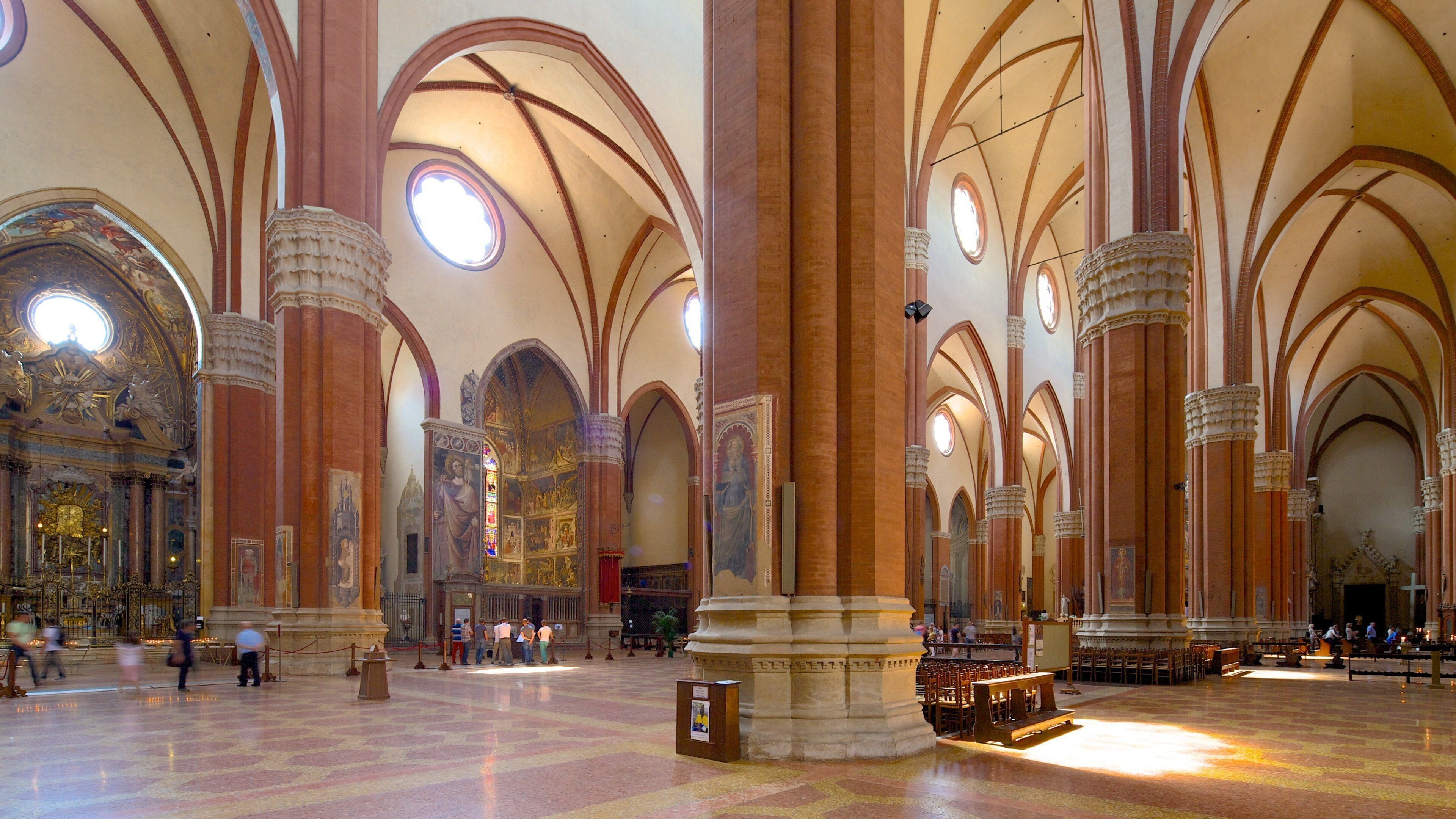 Basilica of San Petronio showing a church or cathedral, religious aspects and interior views
