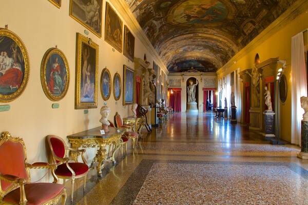 Palazzo Comunale welches beinhaltet Geschichtliches, Innenansichten und Burg