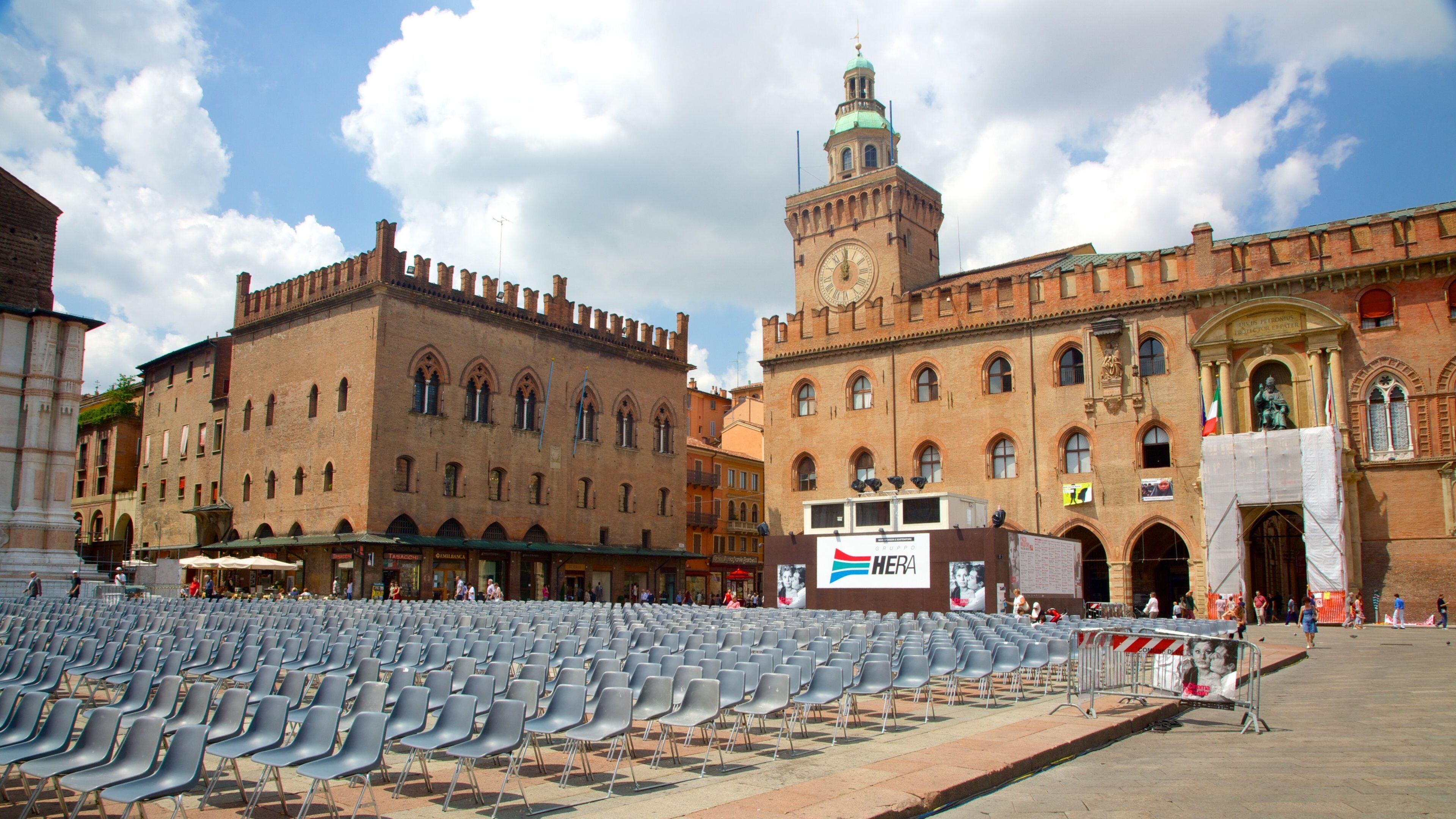 Piazza Maggiore featuring heritage architecture and a square or plaza