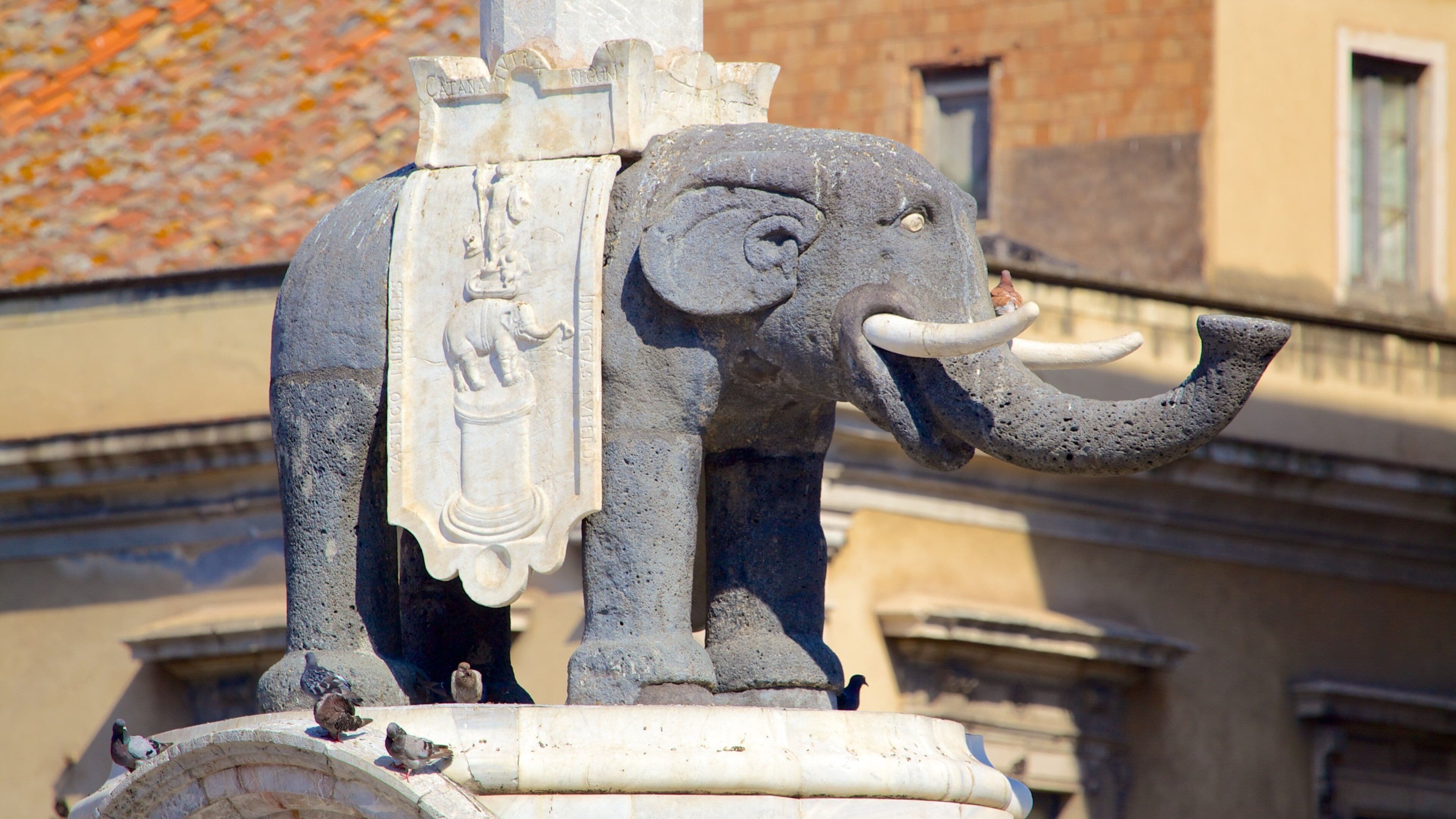 Elephant Fountain which includes outdoor art and religious aspects