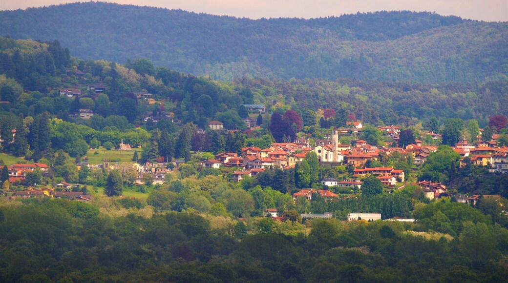Angera que incluye una pequeña ciudad o aldea y escenas tranquilas