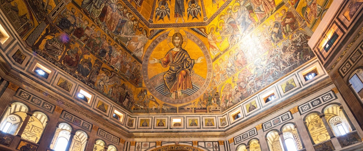 Florence Baptistery showing heritage elements, interior views and a church or cathedral
