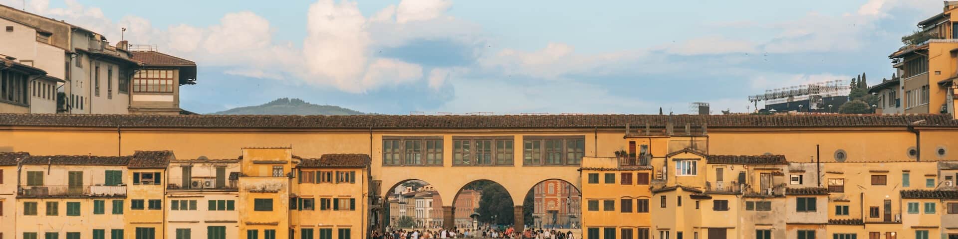 Ponte Vecchio showing a bridge and a river or creek
