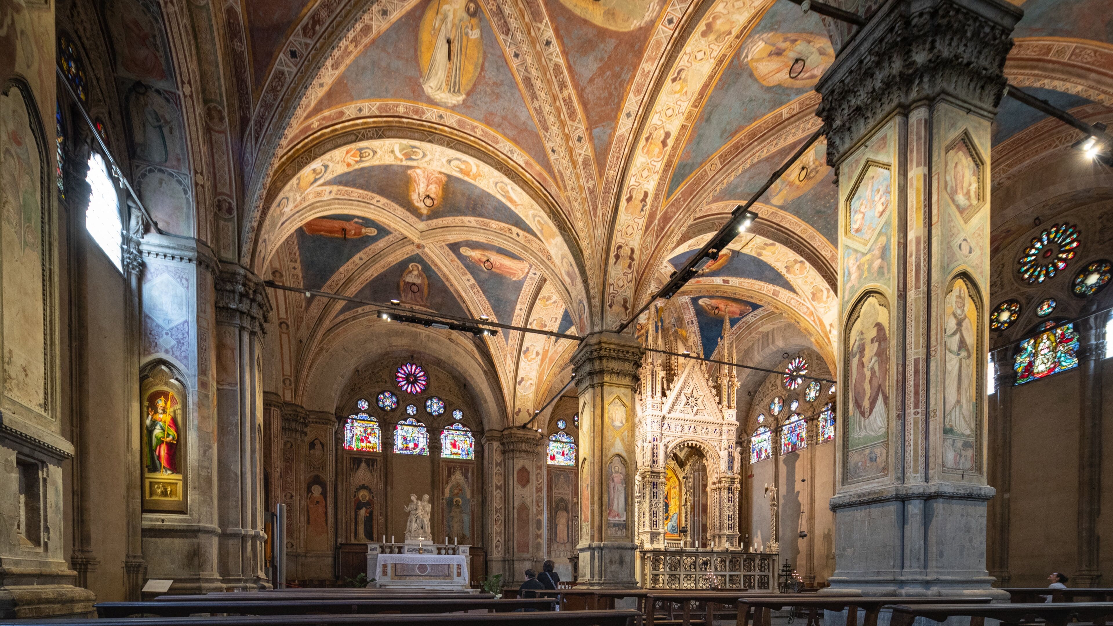 Orsanmichele featuring interior views, a church or cathedral and heritage elements