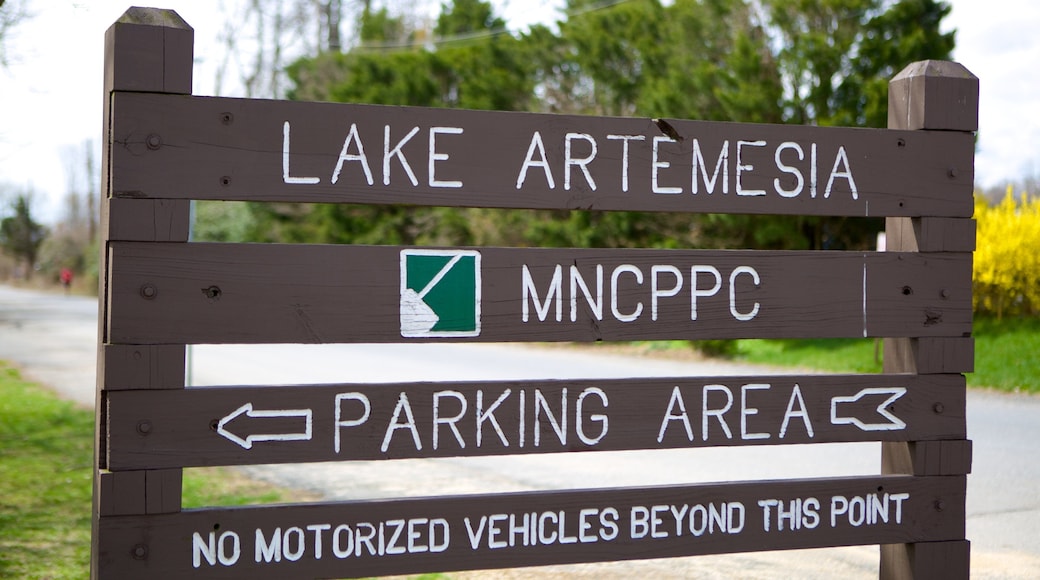 Lake Artemesia mettant en vedette signalisation
