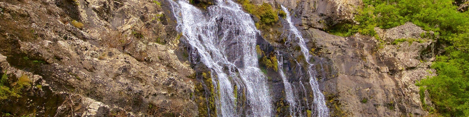 Tamarind Falls showing a gorge or canyon and a waterfall