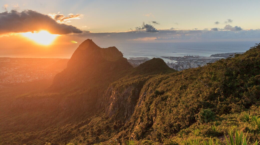 Sunset as seen from Le Pouce, Mauritius