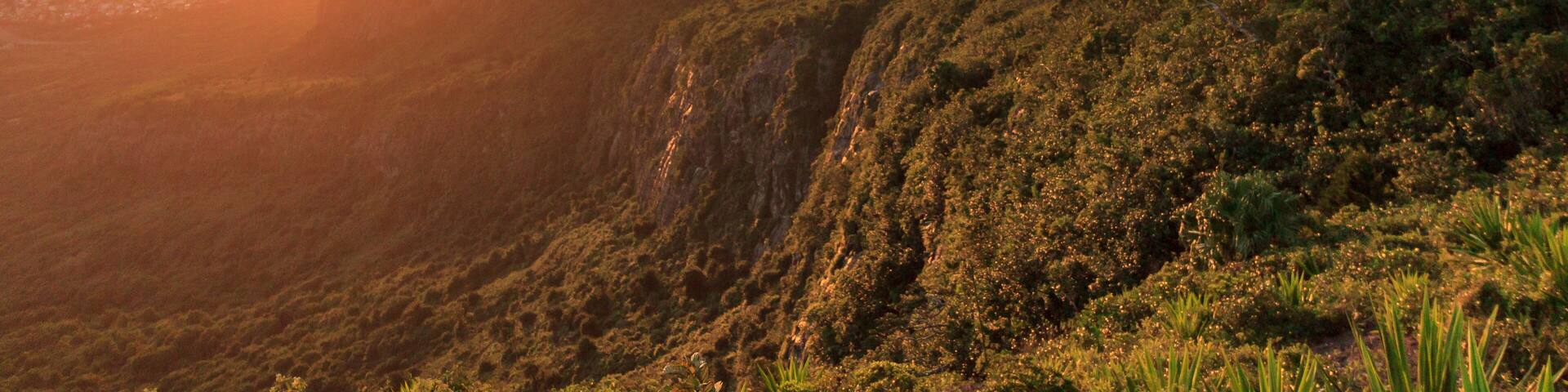 Sunset as seen from Le Pouce, Mauritius