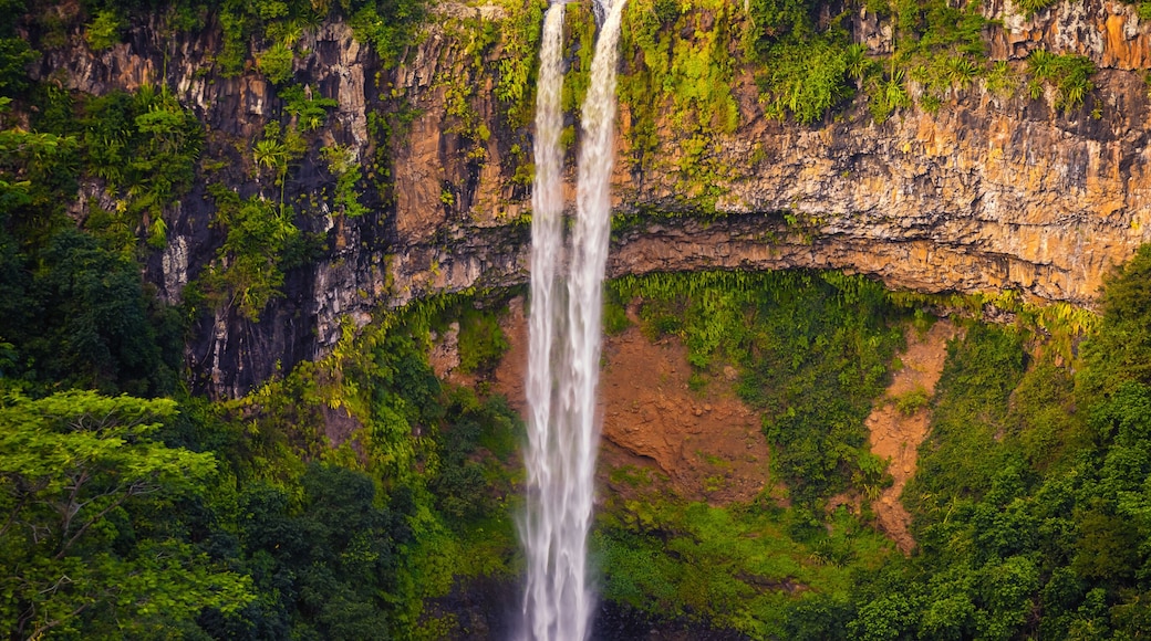 Awesome landscape of Chamarel waterfall