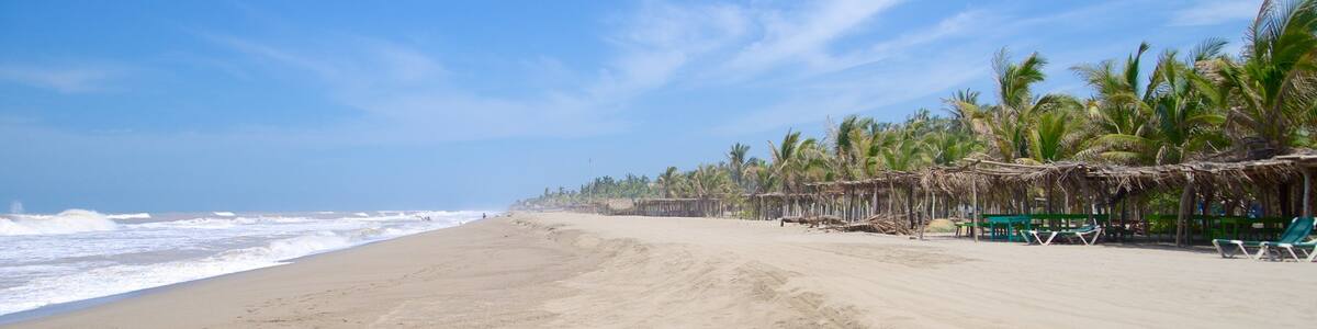Barra Vieja Beach featuring tropical scenes and a beach