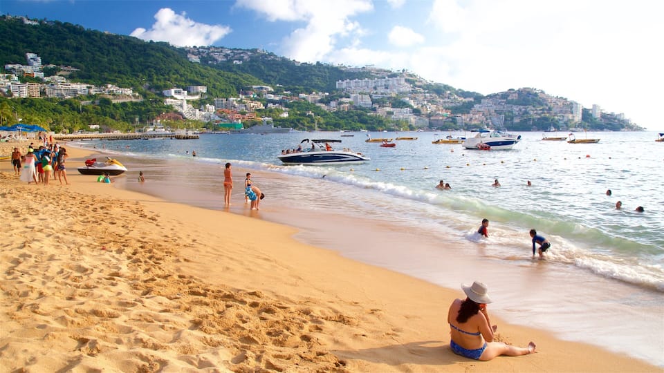 Icacos Beach showing a bay or harbor, a sandy beach and general coastal views