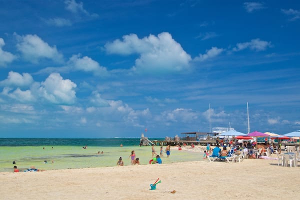 Langosta Beach which includes a sandy beach, swimming and general coastal views