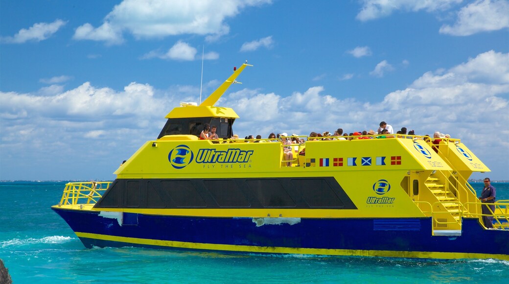 Playa Tortuga showing general coastal views, signage and cruising