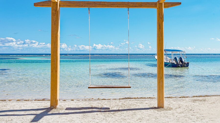 Swing on the tropical beach