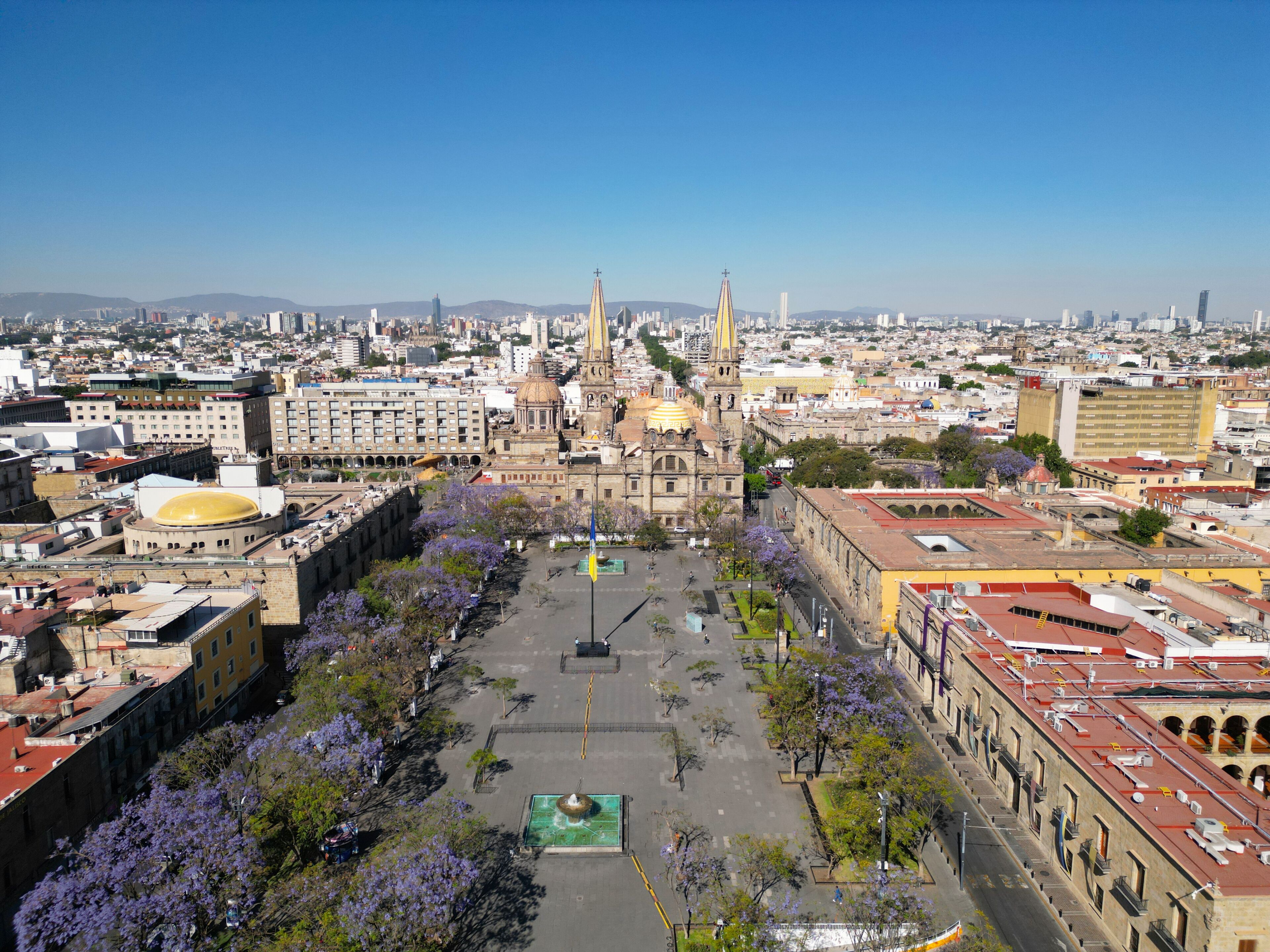 Expanse of Plaza Tapatia: Overlooking Guadalajara Cathedral, Horizontal