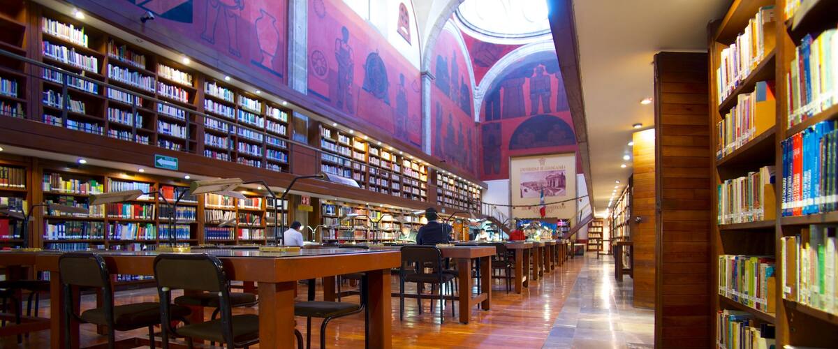 Biblioteca Octavio Paz featuring interior views
