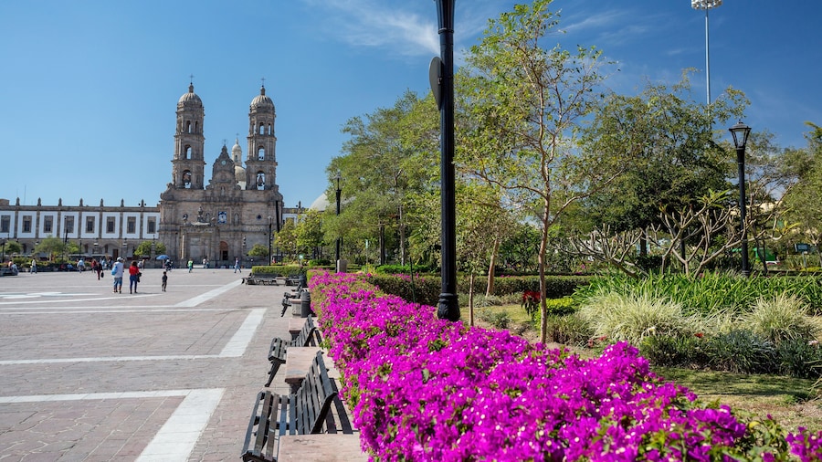 Plaza de las Americas and church, Zapopan, Guadalajara, Mexico