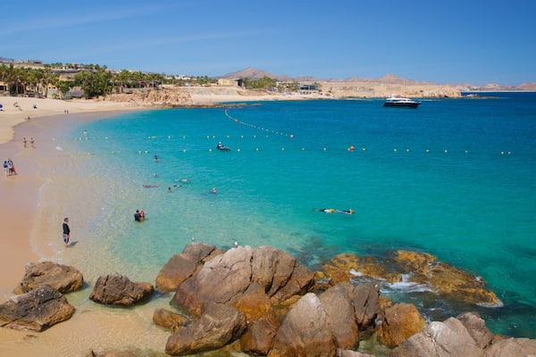 Chileno Beach showing a beach, general coastal views and landscape views