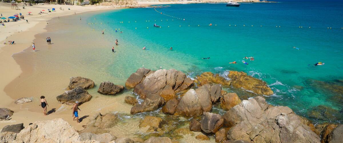 Chileno Beach featuring general coastal views, landscape views and a beach