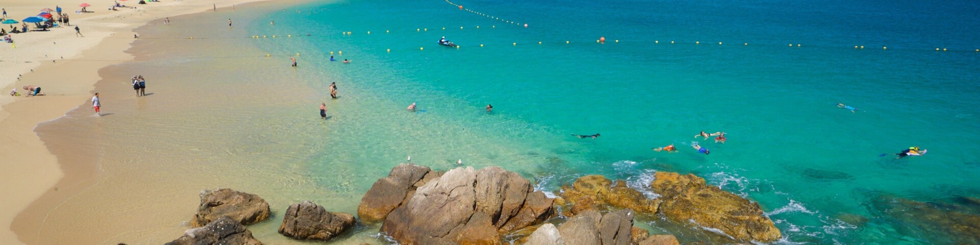 Chileno Beach featuring general coastal views, landscape views and a beach