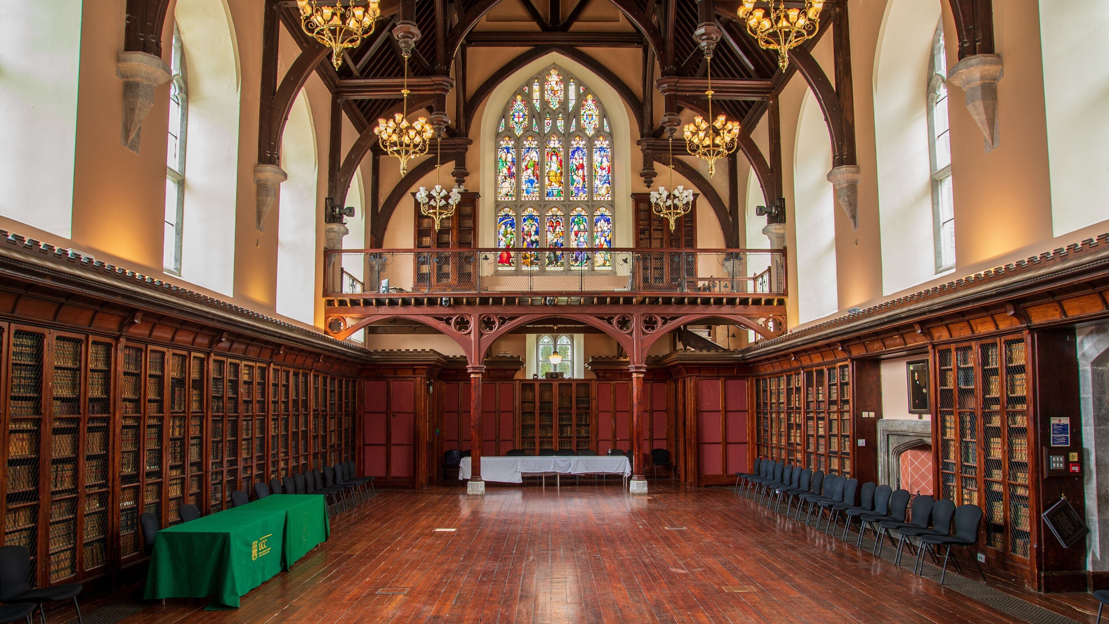 University College Cork which includes interior views, heritage elements and a church or cathedral