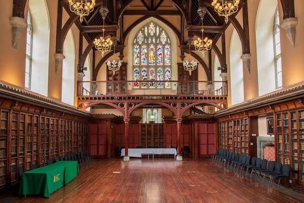University College Cork which includes interior views, heritage elements and a church or cathedral