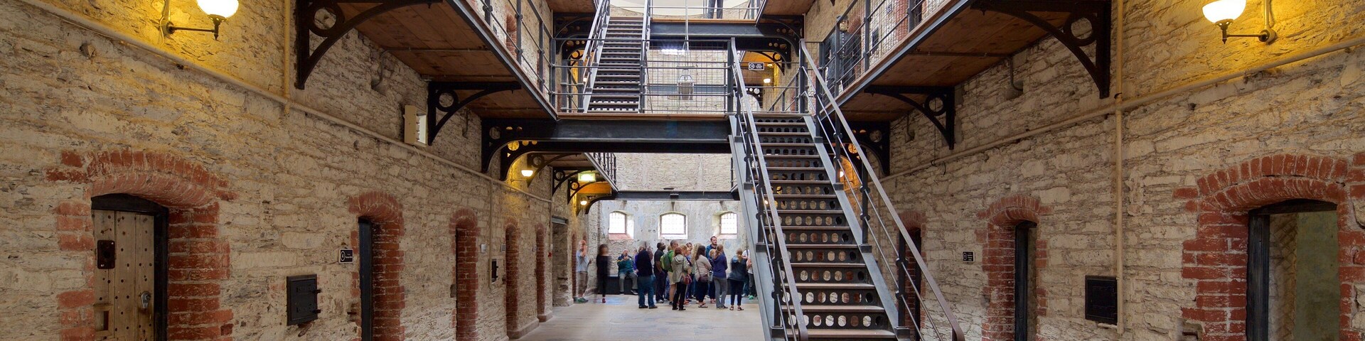 Cork City Gaol featuring interior views, heritage elements and an administrative buidling