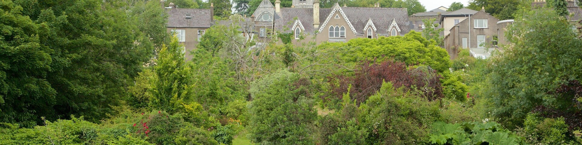 Fitzgerald Park showing a park, a river or creek and heritage architecture