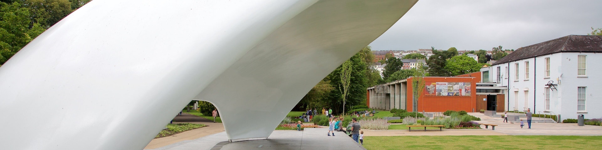 Fitzgerald Park which includes a statue or sculpture