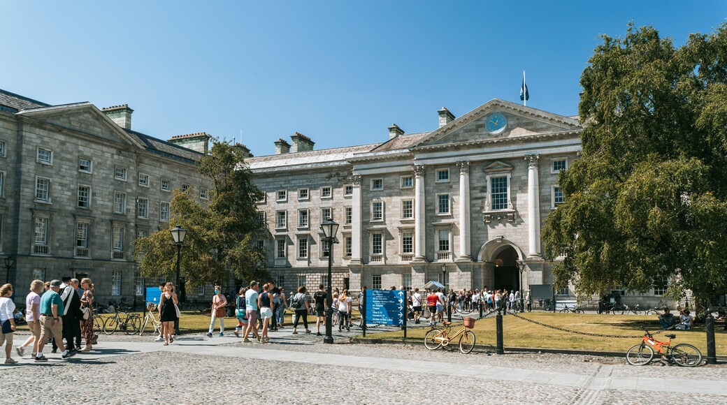 The Book of Kells showing heritage architecture and street scenes