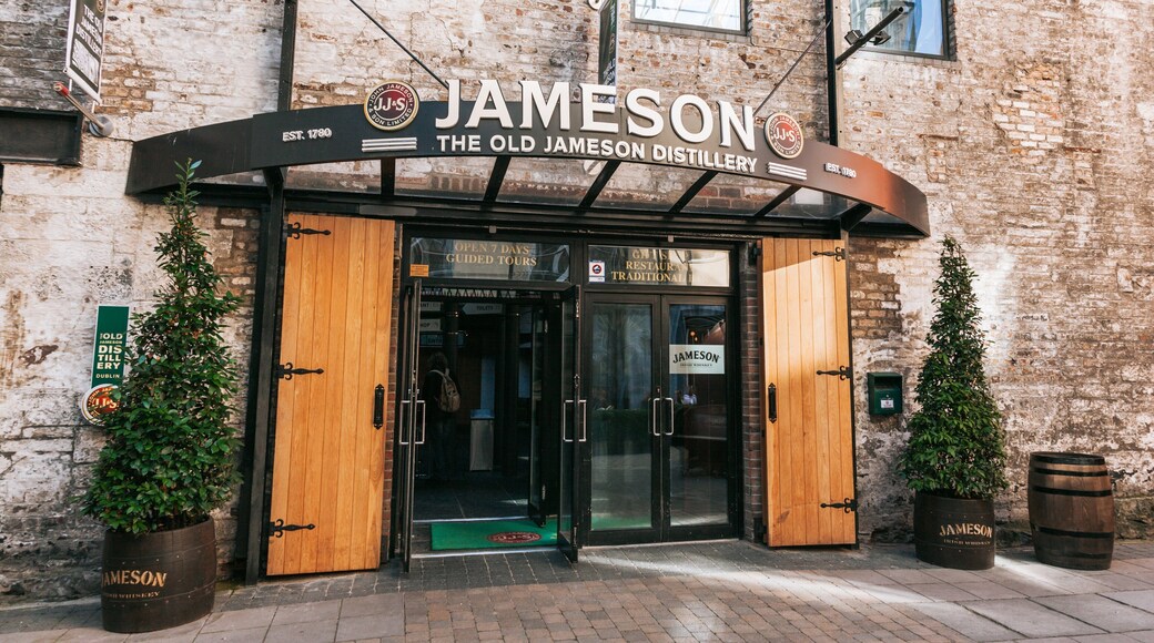 Jameson Distillery Bow St. which includes signage