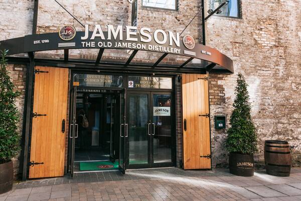 Jameson Distillery Bow St. which includes signage