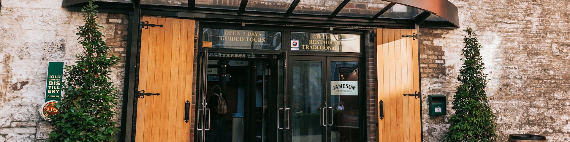 Jameson Distillery Bow St. which includes signage